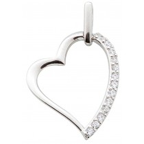 Herz Anhänger Sterling Silber 925 Zirkonia Damenschmuck_1