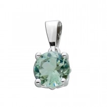 Grüner Amethyst Anhänger Sterling Silber 925 grüner EdelsteinSchmuck 1