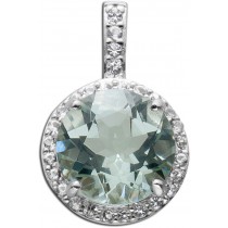 Grüner Amethyst Anhänger Sterling Silber 925 grüner EdelsteinSchmuck 2