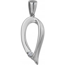 Anhänger Silber 925 weißer Zirkonia Brillantlook poliert