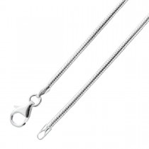 Schlangenkette Schlangenarmband rund glatt Silberkette Silbercollier Halskette Silber 925 massiv rund 2mm_01