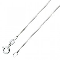 UNO A ERRE Venezianerkette Halskette Silbercollier Silberkette 925 poliert rechteckig _01