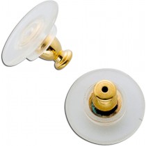 Ohrringe - Ohrmuttern Messing Kunsttoff durchsichtig