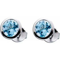 Ohrringe hellblau Sterling Silber 925 Edelsteinohrstecker Blautopas _01