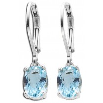 Klappcreolen Blautopas Ohrhänger Silber 925 blauer Edelstein _01