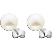 Perlen Ohrringe Ohrstecker Silber 925 Süsswasserperle 5mm