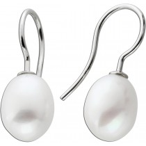 Perlen Ohrhänger Silber 925 Süßwasserzuchtperlen 8.5-9mm