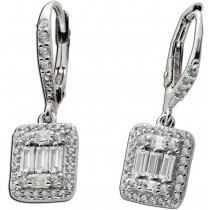 Ohrringe Silber 925 rhodiniert Zirkonia 