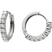 Creolen Silber 925 weiße Zirkonia