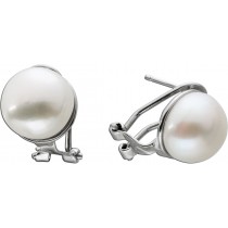 Perlen Ohrstecker Silber 925 feine Süßwasser Perlen 12mm rhodiniert