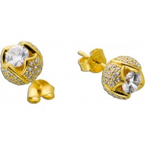 Ohrstecker Silber 925 vergoldet weisse Zirkonia
