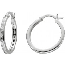 Creolen Hoops Silber 925 klare Zirkonia