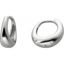 Creolen Sterling Silber 925 Klapp Scharnier Weißgoldlook 