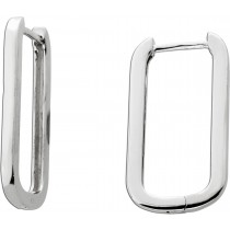 Creolen Hoops Ohrringe Silber 925 rhodiniert Klapp Scharnier