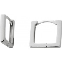 Creolen Ohrringe Silber 925 rhodiniert Klapp Scharnier