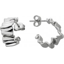 Ohrstecker Halbcreolen Silber 925 rhodiniert 