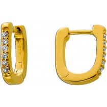 Diamant Creolen Silber 925 18K vergoldet Labor Diamanten 0.10ct