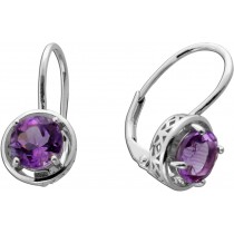 Amethyst Ohrringe Silber 925 nat. brasilianische Amethyste 1.96ct