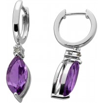 Amethyst Ohrringe Silber 925 nat. brasilianische Amethyste nat. Topase