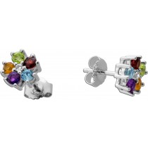 Citrin Ohrstecker Silber 925 nat. Amethyst Blautopas Peridot Granat Topas 