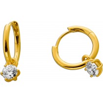 Diamant Creolen Silber 925 vergoldet Labor Diamanten 1.0ct