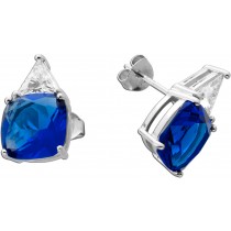 Zirkonia Ohrringe Silber 925 blaue weisse Zirkonia Steine