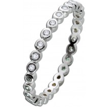 Silber Memoire Ring weißen Zirkonia Silber 925  1
