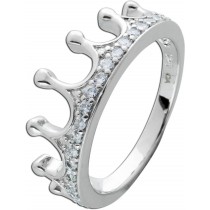 Kronen Ring weißen Zirkonia Steinen Silber 925 Damenschmuck 1