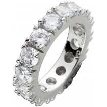Memoire Alliance Ring Silber 925 weiße Zirkonia Steine  