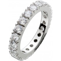 Memoire Alliance Ring Silber 925 weiße Zirkonia Steine
