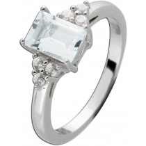 Zirkon Ring Silber 925 weißer Edelstein weiße Zirkonia 