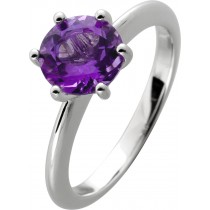 Solitärring Silber 925 lila Amethyst Edelstein 2.0ct.