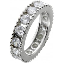 Memoire Damenring Silber 925 weisse Zirkonia