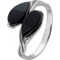 Onyx Ring Silber 925 schwarze Edelsteine