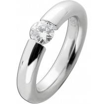Spannring 0.50ct F VSI Silber 925 Lab Grown Diamant