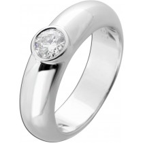 Solitärring 0.50ct F VSI Silber 925 Lab Grown Diamant 