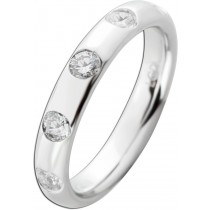 Memoire Ring 0.50ct F VSI Silber 925 Lab Grown Diamanten 
