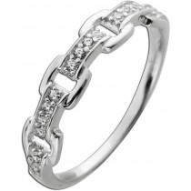 Damenring Silber 925 weiße Zirkonia Steine 