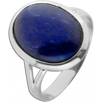 Lapislazuli Ring Silber 925 blauer Edelstein 5ct