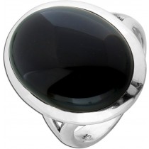 Onyx Ring Silber 925 schwarzer Edelstein 10ct