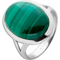 Malachit Ring Silber 925 grüner Edelstein 15ct