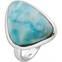 Larimar Ring Silber 925 himmelblauer Edelstein 10ct