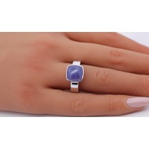 Tansanit Ring Silber 925 nat Tansanit Edelstein 5.0ct.