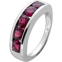 Rhodolit Memoire Ring Silber 925 nat Rhodolit Edelsteine 3ct