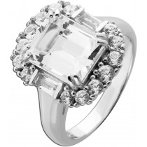 Topas Ring Silber 925 weiße nat. Topase 3.54ct Natur Zirkone