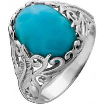Larimar Ring Silber 925 blauer Natur Larimar Edelstein 8ct