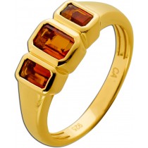 Citrin Ring Silber 925 vergoldet nat. Madeira Citrine 1.15ct