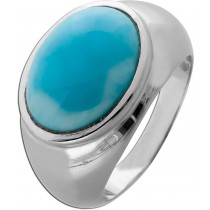 Larimar Ring Silber 925 blauer Natur Larimar Edelstein 10ct