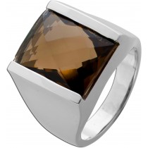 Rauchquarz Ring Silber 925 nat. brauner Rauchquarz 9ct.