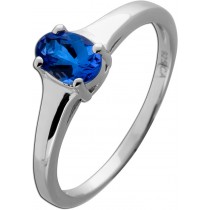 Tansanit Ring Silber 925 blauer nat Tansanit 0.75ct.
